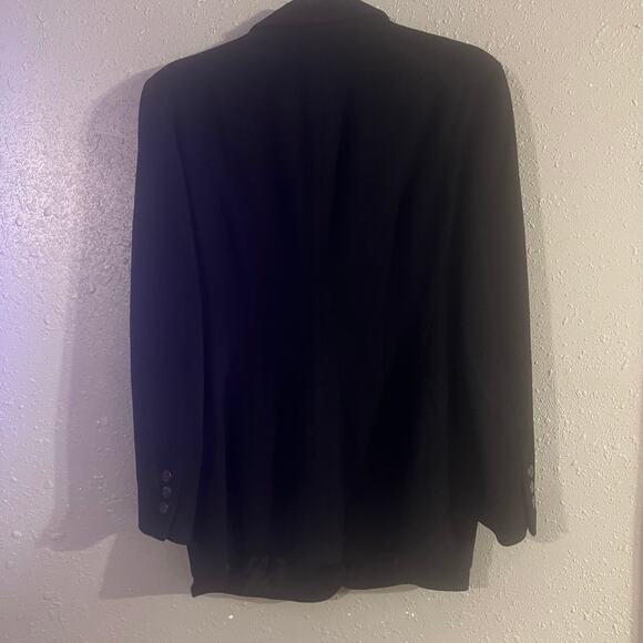 Vintage Saks Fifth Avenue Women's Sz 12 Blazer Black Feels like Wool Old Money - Picture 2 of 16